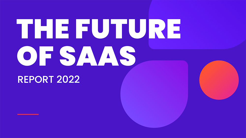 report cover from Future of saaS - purple background with white text