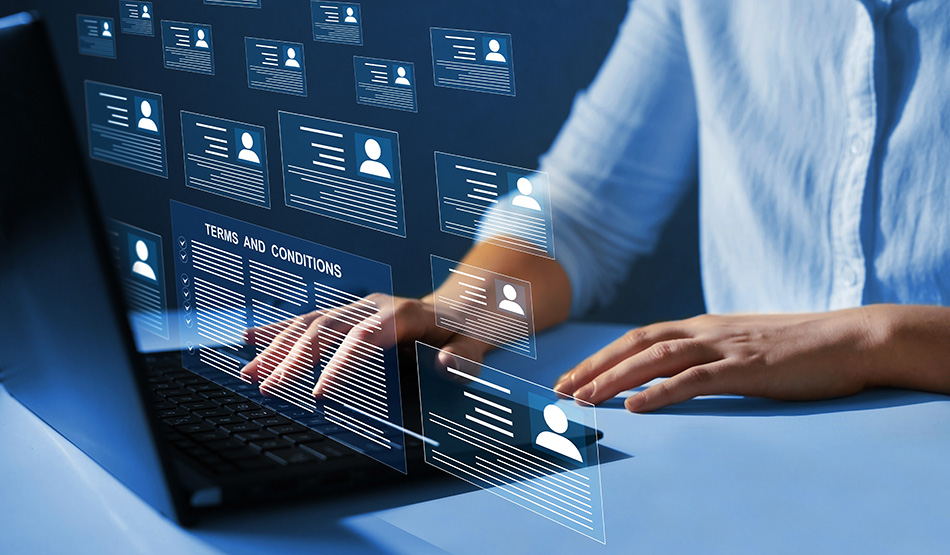 business woman purchasing perpetual software license