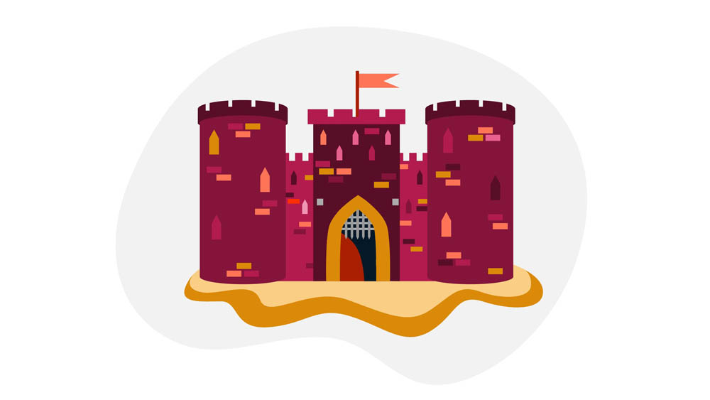 abtract illustration of castle representing competitive moat