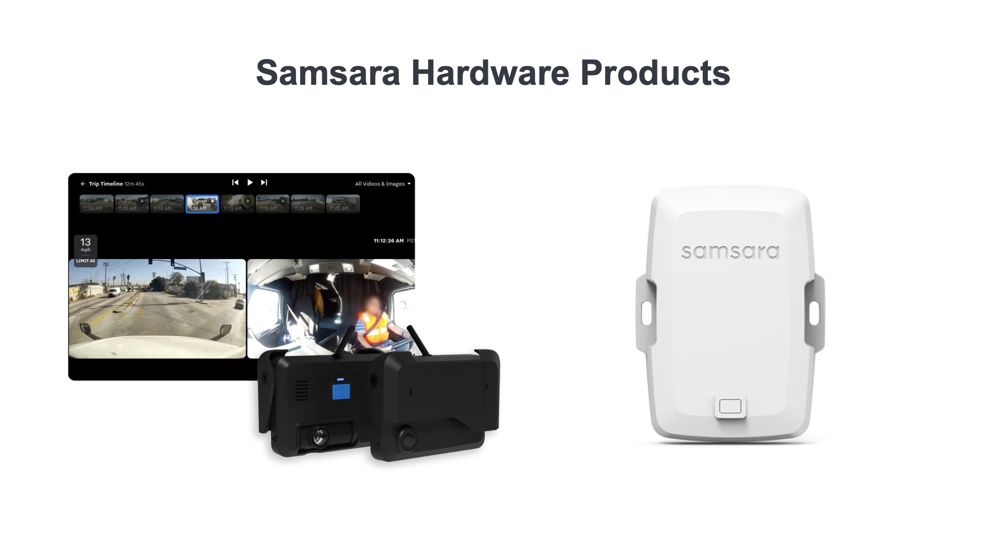 Samsara video camera and power adapter